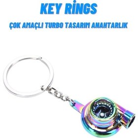 Resim Key Rings Çok Amaçlı Turbo Tasarımlı Anahtarlık 