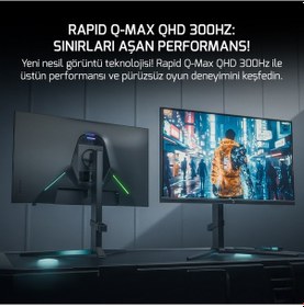 Resim Gamepower Rapid Q-max 27 0.5ms Qhd 300hz Fast Ips 10 Bit Rgb Cece5gmp0057 