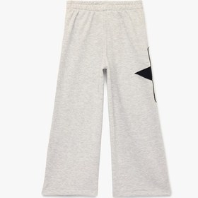 Resim Koton Yıldız Nakışlı Cepli Beli Bağcıklı Geniş Paça Eşofman Altı Kar Melanj 6skg40157ak Gri Melanj 