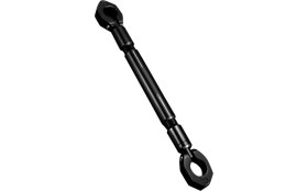 Resim Lnshop Siyah Cnc Ayarlanabilir Direksiyon Simidi Motor Motosiklet Gidon (Yurt Dışından) 