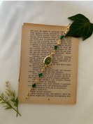 Resim chaoyada Yeşil Çiçek Taş Kordon Vintage Saat Anneler Günü Hediye 