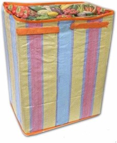 Resim Süper Sağlam Naylon örgülü Tel Pazar Arabası Çantası h=50-39x26cm Kir Tutmaz, Yıkanabilir, Yırtılmaz 