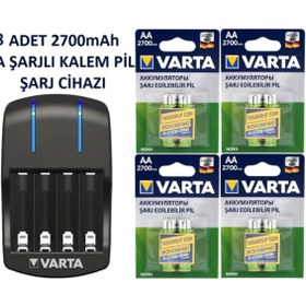 Resim Varta Plug Charger Şarj Cihaz+ 8 Adet 2700mah Aa Şarjlı Kalem Pil 