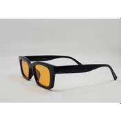 Resim ESRADA GEOMETRİK SİYAH ÇERÇEVE TURUNCU CAM UNISEX GÜNEŞ GÖZLÜĞÜ 2 