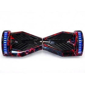 Resim Citymate Smart Balance Elektrikli Kaykay Hoverboard 8.5" Akıllı Dengeli Ledli Bluetooth Hoparlörlü Kırmızı Şimşek 