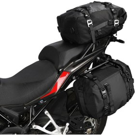 Resim ebakbak Motosiklet Lüx Sırt Çantası,Arka ve Yan Çanta Olma Özellikli Waterproof Motor Touring Çanta 30 lt 