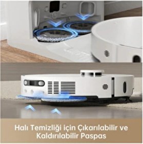 Resim 12000PA Emiş Gücüyle Ultra Robot Süpürge BEYAZ-(X40 Ultra) 