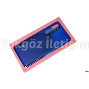 Resim Tkgz Xiaomi Mi Note 10 Lite Arka Kapak Batarya Pil Kapağı Cam Mavi 