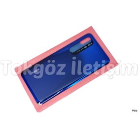 Resim Tkgz Xiaomi Mi Note 10 Lite Arka Kapak Batarya Pil Kapağı Cam Mavi 