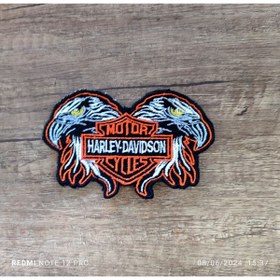 Resim Özden Nakış Motorcu Çift başlı kartal harley 