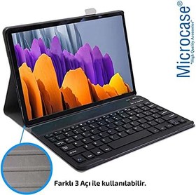 Resim Microcase Samsung Galaxy Tab S7 T870 Tablet Bluetooth Klavyeli Standlı Kılıf - BKK1 