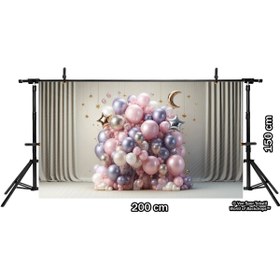 Resim Venspor Rüya Gibi Balon Demeti Arkaplan, Modern Sanat Stili, 200x150cm Fon, Duvar Örtüsü 