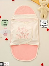 Resim Tomuycuk Pembe Kız Bebek Battaniyesi Kundağı -Uyku Tulumu %100 Pamuklu Ortopedik 0-9ay Hediyelik 