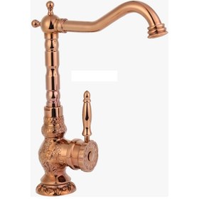 Resim hesaplı çarşım Osmanlı Desenli Rustik Lavabo Bataryası Rose Gold 