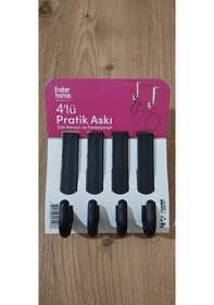 Resim 4'lü Pratik Askı Siyah 