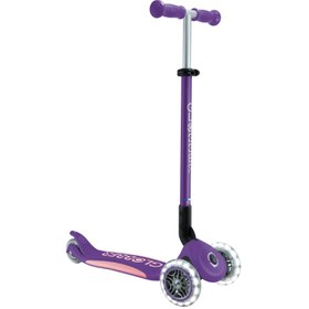 Resim Globber Elite Deluxe Işıklı Scooter - Koyu Mor 