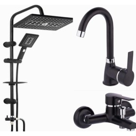 Resim BOZOĞLU Siyah Duş Seti Takımı 