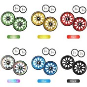 Resim Fortunelane Brompton Cnc Alüminyum Ayak Tekerlek, Hafif, Dayanıklı, Kırmızı Çift 