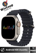 Resim Wintoup Watch Ultra Hello 3 Plus Amoled 4gb Hafıza Özellikli Akıllı Saat Tüm Telefonlara Uyumlu Smartwatch 