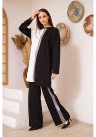 Resim Siyah Sim Detaylı Garnili Eşofman Takımı DM5000 Siyah 