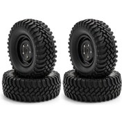 Resim Samdoo 1/10 Rc Araba Lastik Seti - Trx4 Axial Scx10 90046 Scx10 Iıı Axı03007 Axı03003 Uyumlu, 4 Adet Kauçuk, 110mm Çap, 37mm Genişlik 