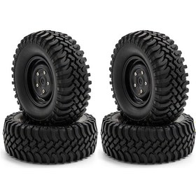 Resim Samdoo 1/10 Rc Araba Lastik Seti - Trx4 Axial Scx10 90046 Scx10 Iıı Axı03007 Axı03003 Uyumlu, 4 Adet Kauçuk, 110mm Çap, 37mm Genişlik 
