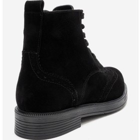 Resim Luvishoes Nelvy Siyah Süet Hakiki Deri Kadın Bot Siyah 