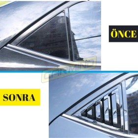 Resim Carmind Toyota Corolla Kelebek Cam Vizörü Piano Black 2014-2018 