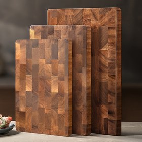 Resim 1 Adet MIYORK Katı Gül Ağacı Kesme Tahtası - Sağlam Büyük Yaprak Kamfor Ağacı (Doğal Ahşap) Mutfak Doğrama Tahtası, Gözenekli Olmayan Yüzey & Et, Peynir, Sebzeler İçin Güvenli - Ev ve Profesyonel Şefler İçin Şık Ahşap Desenli Tahta (Dayanıklı) 