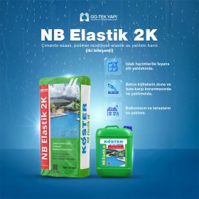 Resim Köster Nb Elastik 2k Su Yalıtımı Harcı 33 Kg Çimento-Akrilik Esaslı Yüksek Elastik Özellik 