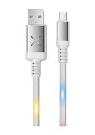 Resim Durukar Dc09 Ses Duyarlı Işıklı Micro Usb Kablo 1m 2a - Beyaz 