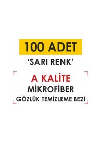 Resim Lionel 100 Adet A Kalite Gözlük Temizleme Sarı Renk 