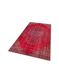 Resim Klasik Modern Vintage Eskitme El Dokuma Halı 139 X 266 Cm F1308 