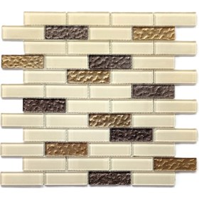 Resim MozaiKristaL Mutfak Tezgah Arası ve Iç Dekorasyon Için Kristal Cam Mozaik. Cam Ölçüsü: 23X73 Mm. File Ölçüsü: 30X30 cm. ( 1 Kutu = 1 m2 Fiyatıdır ) 