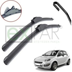 Resim Smart Forfour Ön Cam Silecek Süpürgesi Takımı 2004 - 2007 Uyumlu Sağ Sol Ön Silecek 