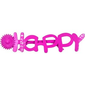 Resim Parti Gözlük Çiçekli Happy Pembe 