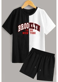 Resim Brooklyn Şort T-shirt Eşofman Takımı Siyah1 Siyah 