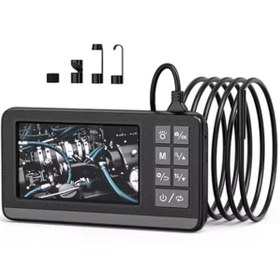 Resim YNT İthalat Ekranlı Çift Kameralı 5 Mt Sert Kablo Endoskop Kamera 8 Mm 4.3 Inc Hafıza Kart Destekli 