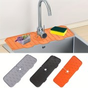 Resim Silikon Mutfak Lavabo Drenaj Padi: Mükemmel Uygun, Yumuşak, Ayarlanabilir, Kendinden Drenajlı ve Yıkanabilir - Banyo ve Mutfak Kullanımı için Uygun 