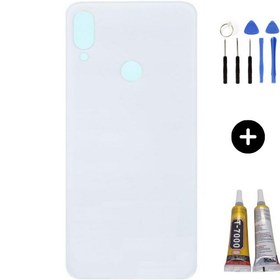 Resim Teknik Evim Redmi Note 7 Pro Uyumlu Arka Pil Kapağı Beyaz + Montaj Seti 