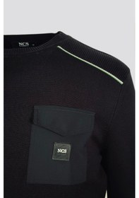 Resim Ncs Jeans Erkek Triko Bisiklet Yaka Cep Detaylı Siyah 3753 Siyah 