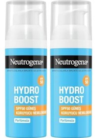 Resim Nemlendirici Fluid Hydro Boost Spf 50 50 Ml Pompalı Şişe Hyalüronik Asit, Provitamin B5 Ve Niasinamid İçeren Yüz Bakımı Güneş Korumalı Nemlendirici Bakım 2 Paketi 