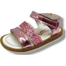 Resim Wendy Bebek 3010-20 Rugan Deri Simli Şerit Kız Çocuk Sandalet Pembe 