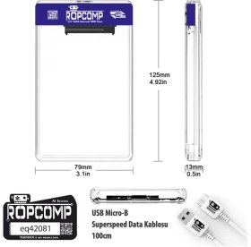 Resim 2.5" USB 3.0 Sata Harici Harddisk Kutusu Şeffaf 