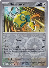 Resim Dunsparce Reverse Holo 128/162 - Temporal Forces - Pokemon Kartı Mint 