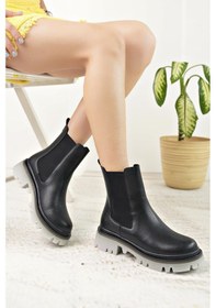 Resim Nesil Shoes Dvm 5004 Siyah Çift Lastikli Kadın Bot-siyah Siyah 