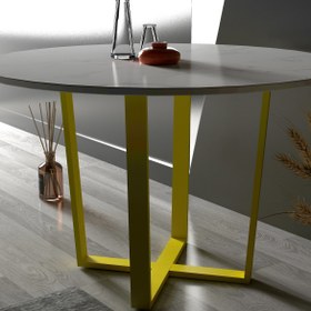 Resim Gramlan Yuvarlak Yemek & Toplantı Masası - Siyah 