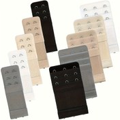 Resim 10 Adet Esnek Sütyen Toka Uzatma - Ayarlanabilir 2/3 Kancalı Arka Kapama - Yumuşak Polyester Kumaş - Düz Renk - Rahat Kullanım İçin Sütyen Aksesuarları 