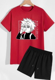 Resim Trend Sizde Unisex Anime Şort T-shirt Eşofman Takımı 