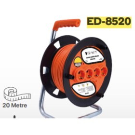 Resim Ed-Son ED-8520 20 Metrelik Makara Tip Uzatma Kablosu | 4 Girişli Priz 